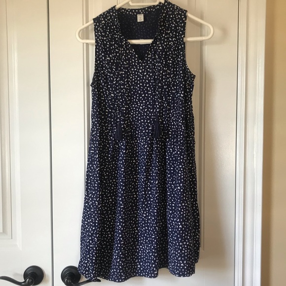 Old Navy Boho Sleeveless Swing Dress Navy and White Size XS - Picture 1 of 7